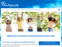 Tablet Screenshot of goodlettsvillepediatrics.com